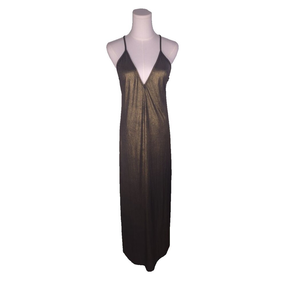 American Apparel Gold Dress Sz M Cocktail Bling Event Glam Club Vacation Disco